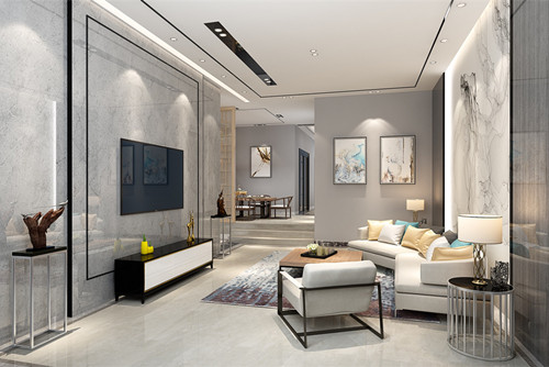 中山市麗豪花園新中式風(fēng)格別墅裝修案例