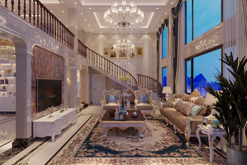 潮州市庵埠冠園歐式風格別墅裝修案例