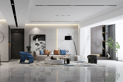 海口市都市森林現(xiàn)代簡約風格平層裝修案例