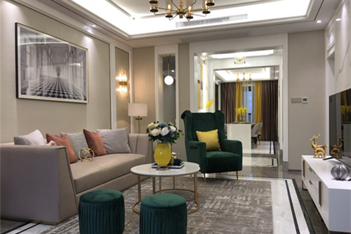 ?？谑秀懯⑻聪阒廾朗斤L格三居室裝修案例