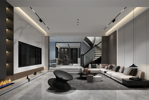 海口市環(huán)球100寶龍城現(xiàn)代簡約風(fēng)格別墅裝修案例