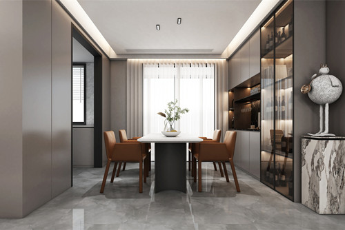 潮州市半小區(qū)現代簡約風格三居室裝修案例