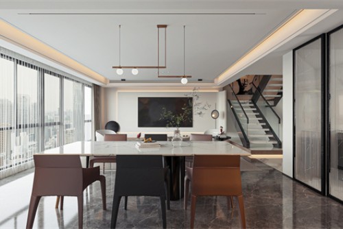 廣州市富力天朗明居現(xiàn)代風格復(fù)式裝修案例