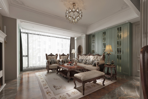 德陽(yáng)市174小區(qū)新中式風(fēng)格二居室裝修案例