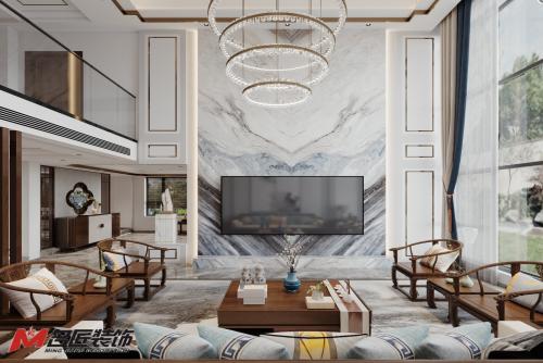 陽江市陽江奧園新中式風(fēng)格四居室裝修案例