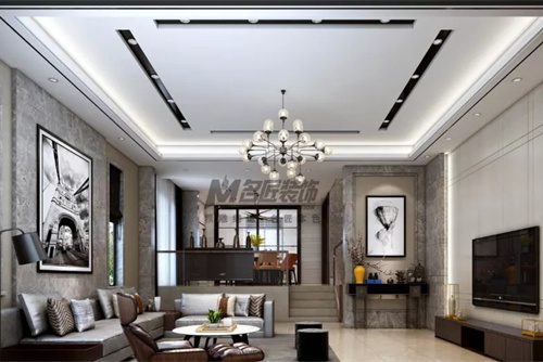 合肥市偉星瓏胤臺(tái)輕奢風(fēng)格平層裝修案例