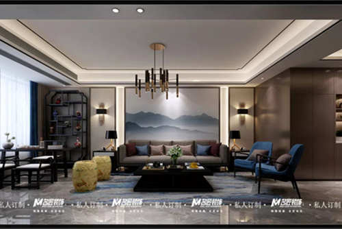 合肥市佳源新安印象新中式風(fēng)格三居室裝修案例