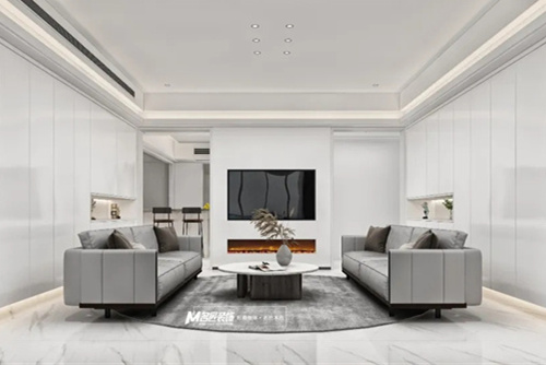 汕頭市海灣一城時(shí)代花園現(xiàn)代簡(jiǎn)約風(fēng)格四居室裝修案例