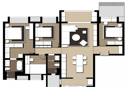 150㎡現(xiàn)代簡(jiǎn)約,低調(diào)大氣、自然舒適,住起來(lái)很愜意